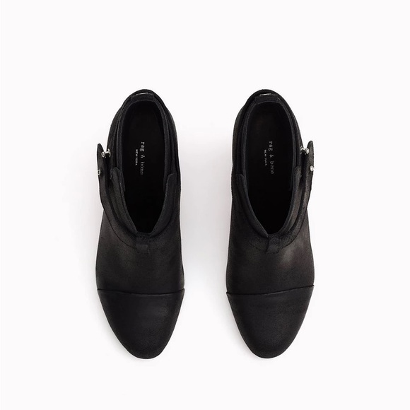 Rag & Bone Harrow Boot bootie black leather 39 - Picture 3 of 7